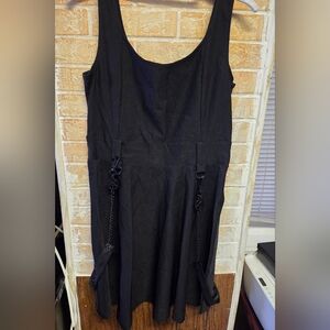 Killstar Black Mini Dress With Pentagram Chain (XL)